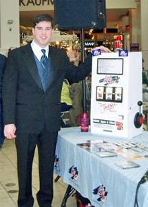 Peter in tux for a wedding expo remote at Sangertown Square in New Hartford