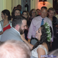 Peter Naughton provides DJ, MC, dance floor lighting and uplighting for a wedding reception at Lincklaen House in Cazenovia, NY