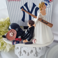Yankees wedding cake decoration: Chris and Ashley's wedding at Lake Shore Yacht & Country Club, Cicero, NY