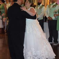 First dance at Kimberly and Giovanni's wedding at Wolf Oak Acres in Oneida, NY, June 2018