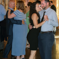 Dancing at Kimberly and Giovanni's wedding at Wolf Oak Acres in Oneida, NY, June 2018