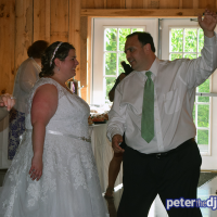 Dancing at Kimberly and Giovanni's wedding at Wolf Oak Acres in Oneida, NY, June 2018