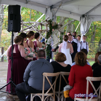 Emily and Nick's wedding at Tailwater Lodge, Altmar, NY. Photo by DJ Peter Naughton. October 2018